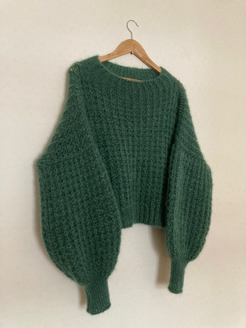 Waffle Chunky Mohair Round Neck Jumper