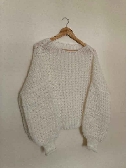 Waffle Chunky Mohair Round Neck Jumper